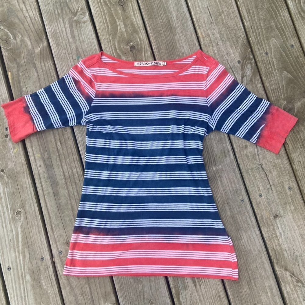 ** Michael Stars Boardwalk Ombre Stripe Tee one size